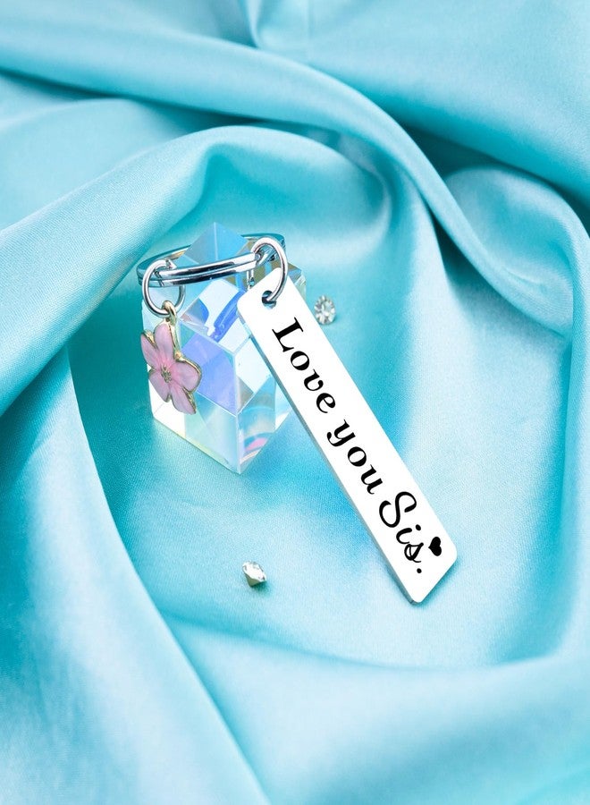 Aisity Sister Keychain form Sister Cute Key Chain for Women Big Little Sisters Birthday Christmas Gifts for Her Women Teen Girls Stocking Stuffers,Love You Sis Keyring - Image 4